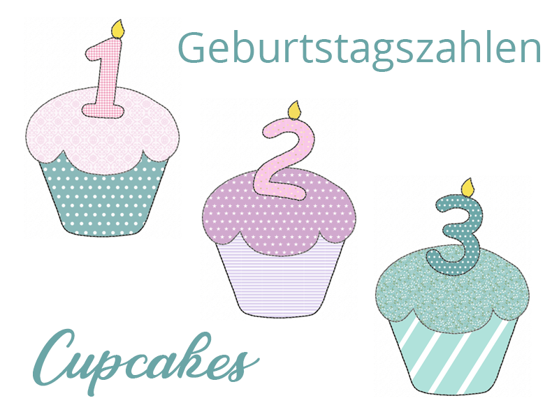 Geburtstagszahlen Cupcakes